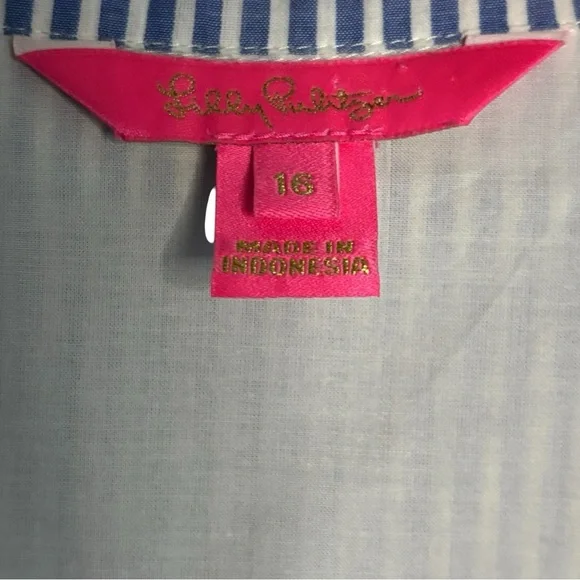 LILLY PULITZER Tassie Midi Dress Blue Style 013136 SZ 16 - Picture 13 of 15